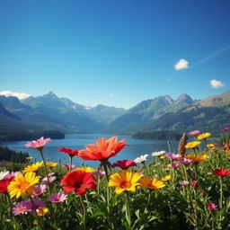 An image depicting a beautiful scenic landscape that has been artistically enhanced with a surreal effect