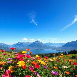 An image depicting a beautiful scenic landscape that has been artistically enhanced with a surreal effect