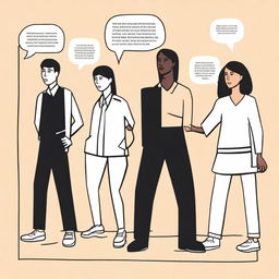 A simple, yet striking vector art image created using outlines and cutouts to highlight teachers in a physical education class who are unsure how to support undocumented immigrant students