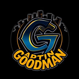A sleek and modern emblem design for a rap artist named Captain Goodman