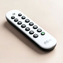 A high-resolution photograph of a modern remote control