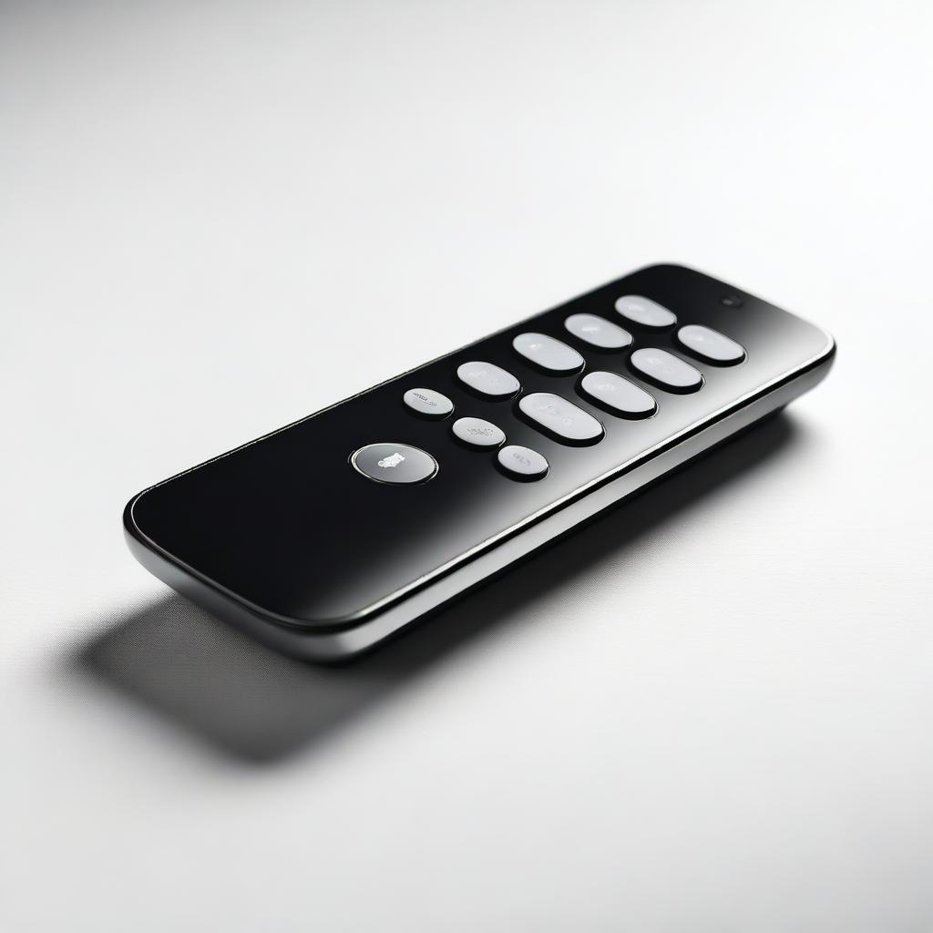 A high-resolution photograph of a modern remote control