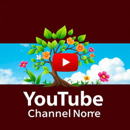 A vibrant and eye-catching YouTube channel logo featuring elements of nature