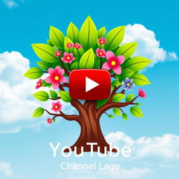 A vibrant and eye-catching YouTube channel logo featuring elements of nature