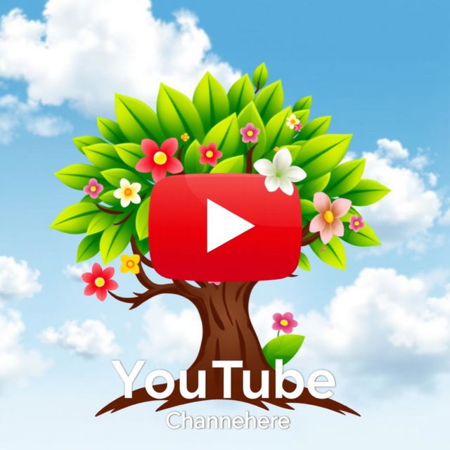 A vibrant and eye-catching YouTube channel logo featuring elements of nature