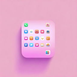 A high-resolution digital art image displaying an iPhone screen filled with various app icons