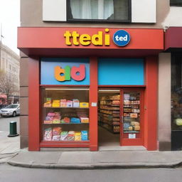 A high-quality photograph featuring a Tedi store