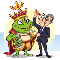 A cartoon-style illustration of King Wart, also known as Mamu, in a playful vector style