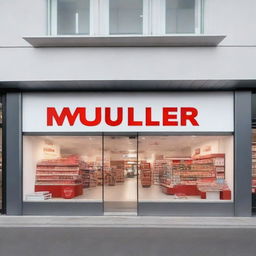 A high-resolution photograph capturing the exterior of a Müller store