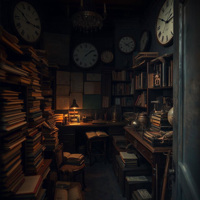 Victor’s secluded study space at Ingolstadt University, an intense and claustrophobic atmosphere