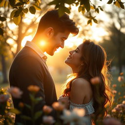 An evocative and romantic image depicting the feeling of being in love