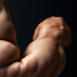 A well-defined, muscular arm showcasing enhanced vascularity and attractive contours