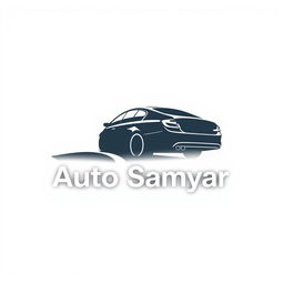 A minimalistic logo design for Auto Samyar featuring a single color scheme
