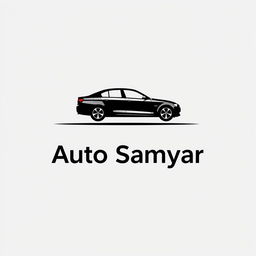 A minimalistic logo design for Auto Samyar featuring a single color scheme