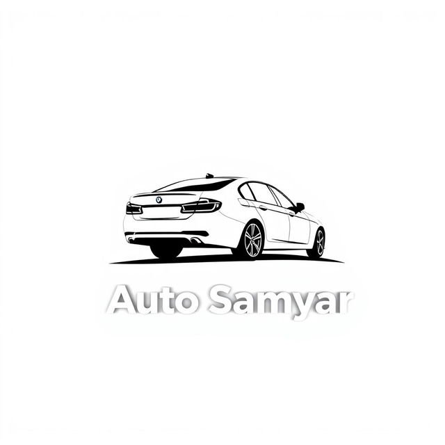 A minimalistic logo design for Auto Samyar featuring a single color scheme