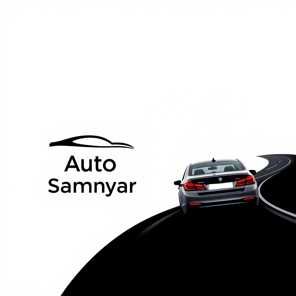 A minimalistic logo design for a car brand named 'Auto Samyar'