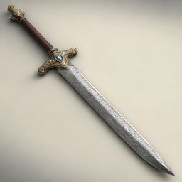 A digital art image of a high-quality elven falchion