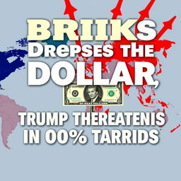 A headline-style graphic that captures the tension of the geopolitical landscape