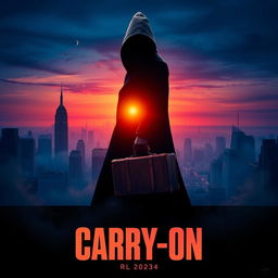 A thrilling movie poster for the upcoming film 'Carry-On', showcasing an intense and mysterious atmosphere