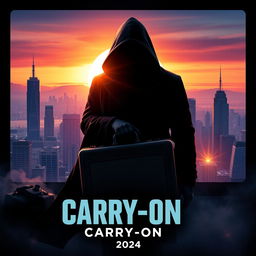 A thrilling movie poster for the upcoming film 'Carry-On', showcasing an intense and mysterious atmosphere