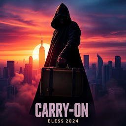 A thrilling movie poster for the upcoming film 'Carry-On', showcasing an intense and mysterious atmosphere