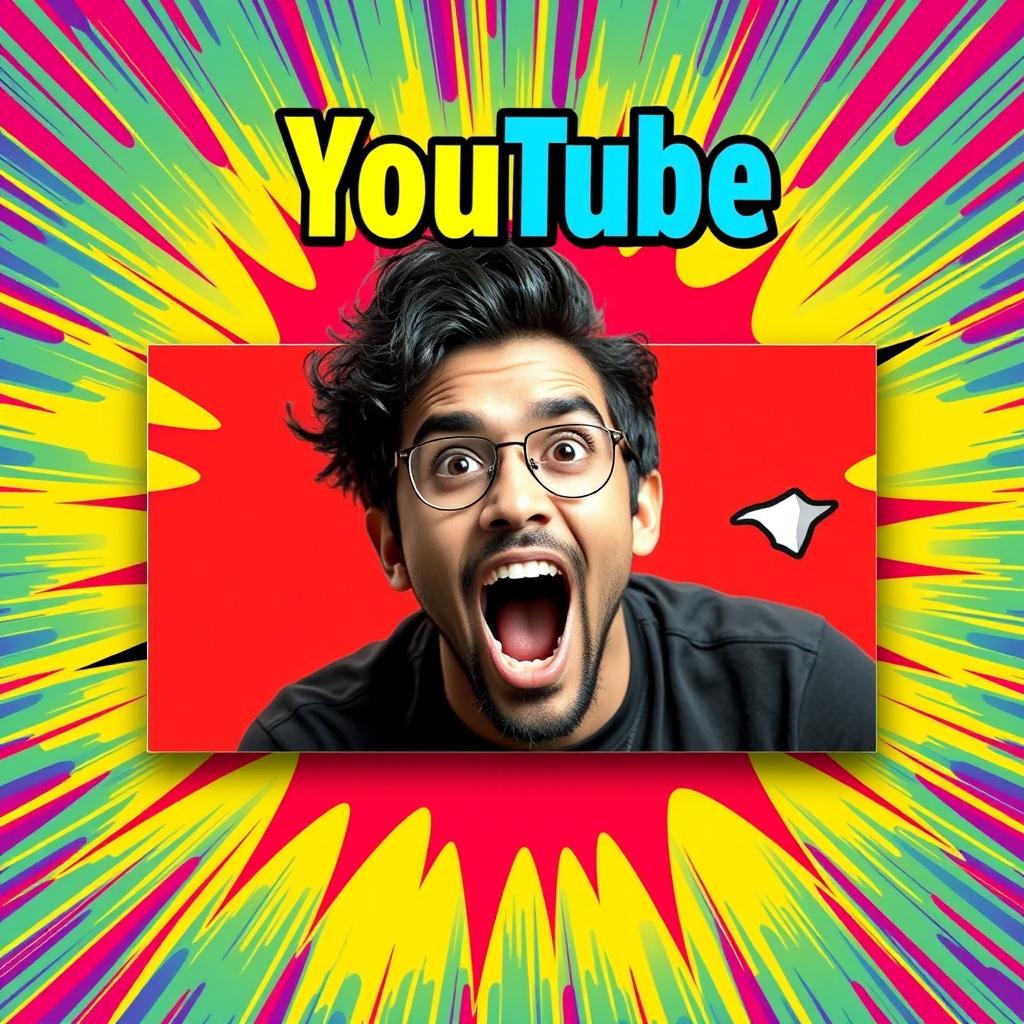 A vibrant and eye-catching YouTube thumbnail featuring a striking background with bold colors that capture attention