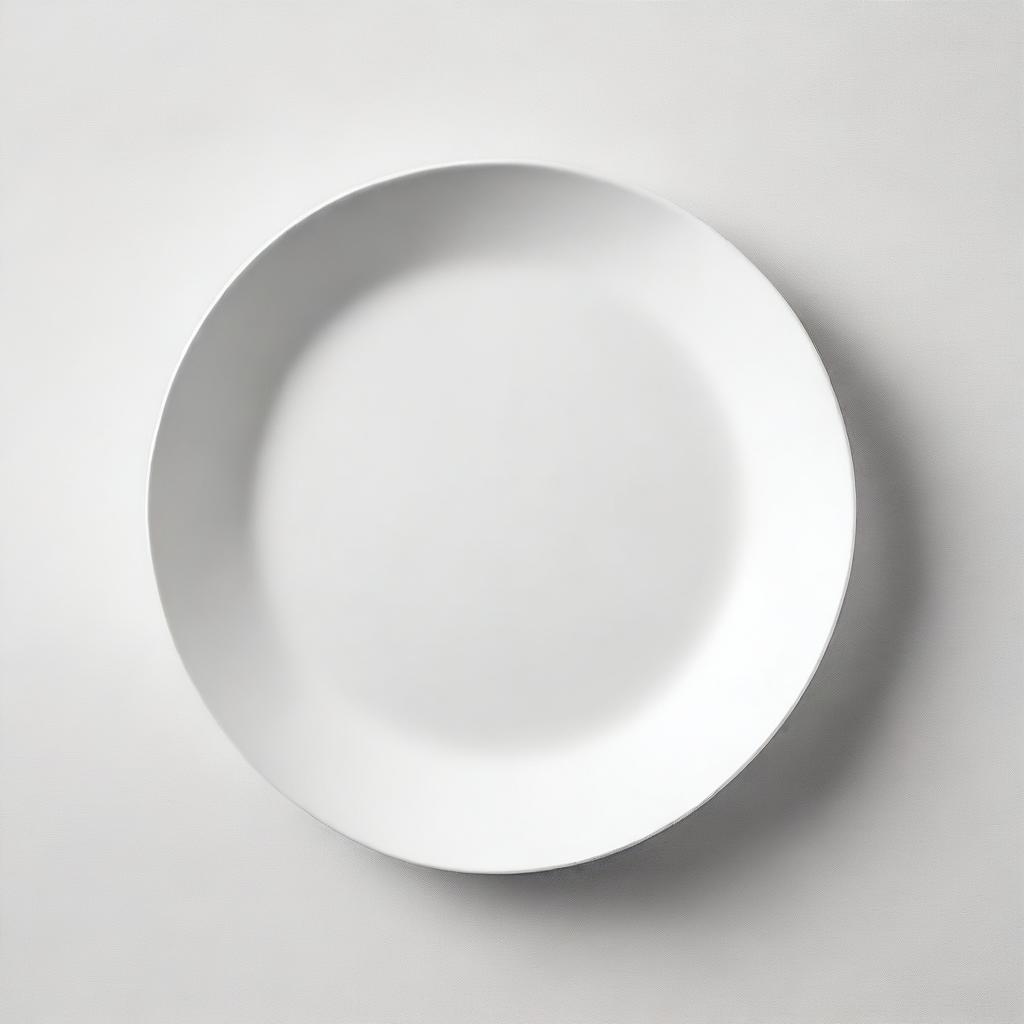 A high-quality digital image capturing a pristine white plate