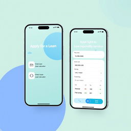 A modern, user-friendly mobile app design for a loan management service