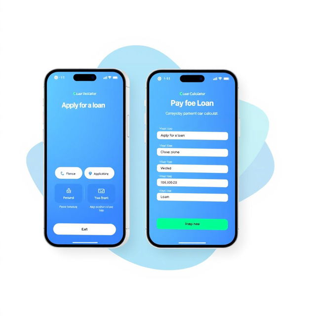 A modern, user-friendly mobile app design for a loan management service