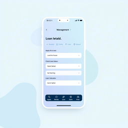 A modern, user-friendly mobile app design for a loan management service
