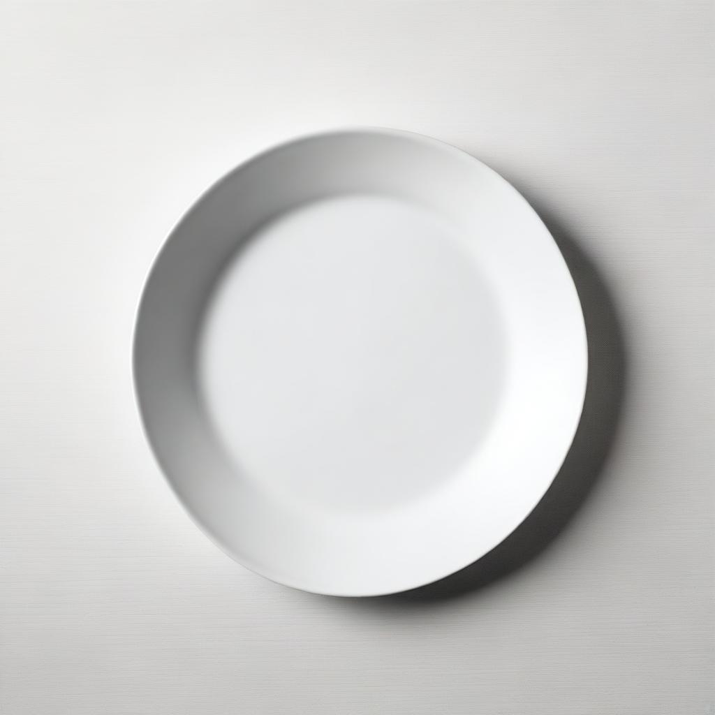 A high-quality digital image capturing a pristine white plate