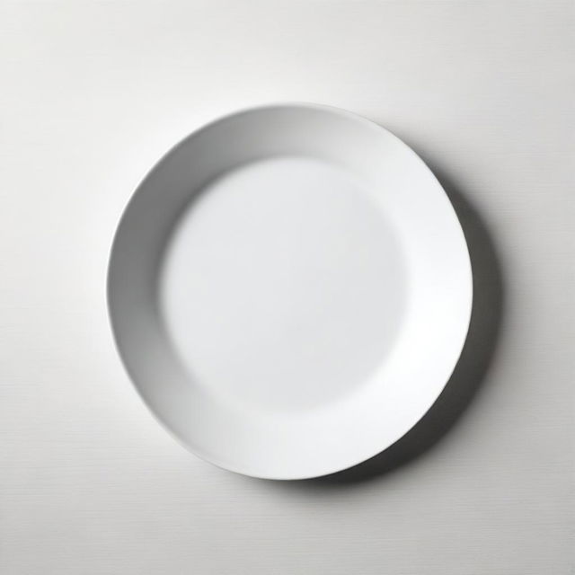 A high-quality digital image capturing a pristine white plate