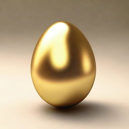 A high-resolution digital image of a golden egg