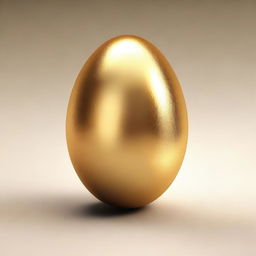 A high-resolution digital image of a golden egg