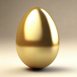 A high-resolution digital image of a golden egg