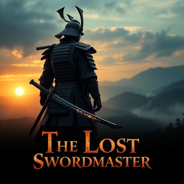 A dramatic movie poster for "The Lost Swordmaster" depicting a mysterious and skilled swordsman in an ancient setting