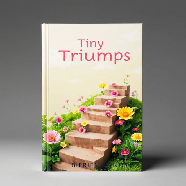 A captivating book cover for 'Tiny Triumphs: Unlocking the Power of Small Steps for Lasting Change'