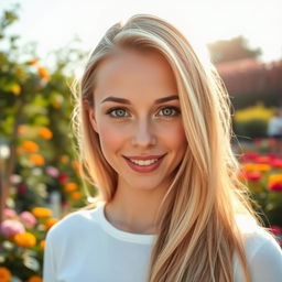 A beautifully clear image of a woman with a stunning, fair complexion