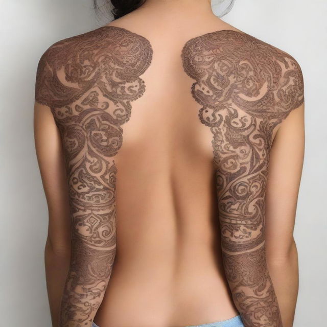 A high-resolution digital art piece showcasing an intricate henna design