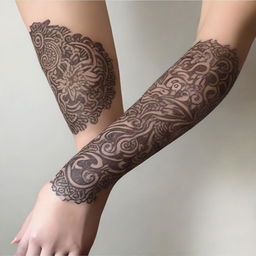 A high-resolution digital art piece showcasing an intricate henna design