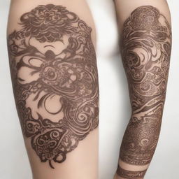 A high-resolution digital art piece showcasing an intricate henna design