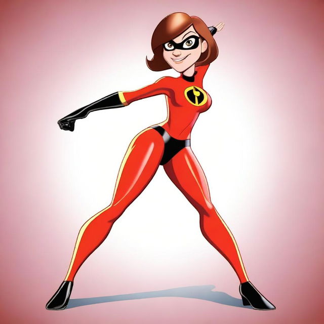 A high-quality, cartoon-style image of Helen Parr, also known as Elastigirl from The Incredibles