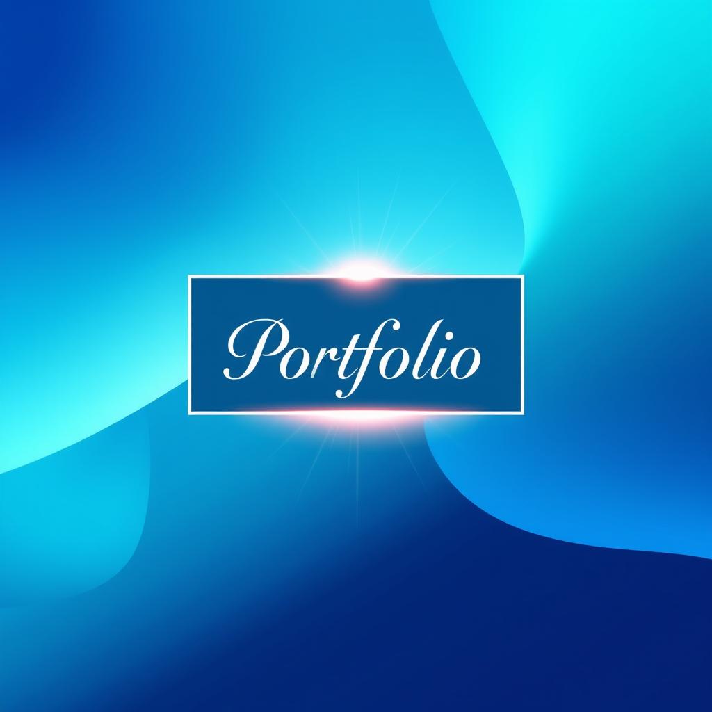 A stylish and modern front cover design for a professional portfolio