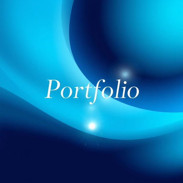 A stylish and modern front cover design for a professional portfolio