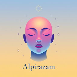 A vibrant Instagram profile picture for a psychology and personal development page named 'Alprazam'