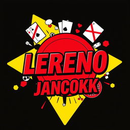 A vibrant and eye-catching poster urging individuals to stop online casino gambling, featuring bold red and black colors to symbolize urgency