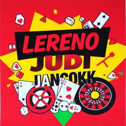 A vibrant and eye-catching poster urging individuals to stop online casino gambling, featuring bold red and black colors to symbolize urgency