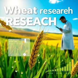 A dynamic graphic representation illustrating the theme of wheat research