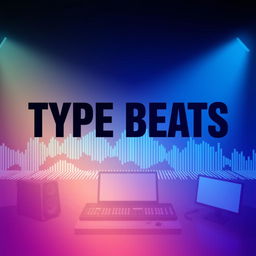 A professional and eye-catching banner for a YouTube channel focused on type beats