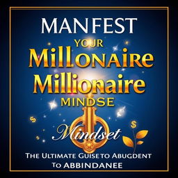 An engaging book cover for 'Manifest Your Millionaire Mindset: The Ultimate Guide to Abundance'